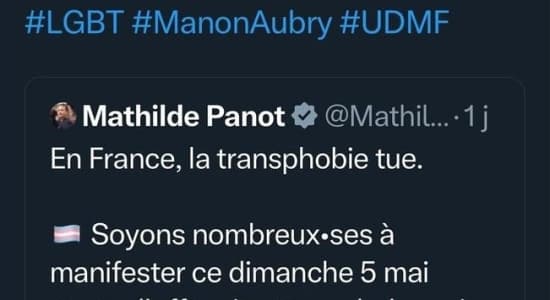 L'union des Démocrates Musulmans Français se désolidarise de l'appel à manifester contre la transphobie par LFI.